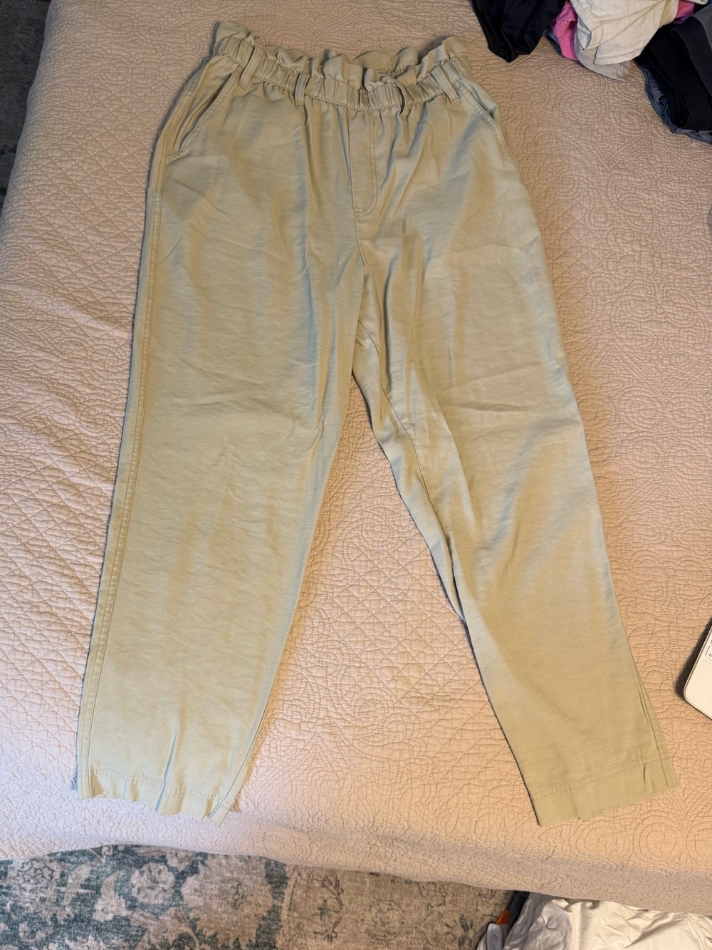 a new day Cream Elastic Waist Drawstring Pants